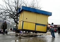Демонтаж палаток 
