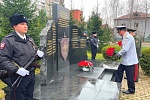 Сотрудники Управления полиции по г.о. Королёв и общественники возложили цветы к мемориалу